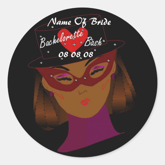Aufkleber "Bachelorette Bash" - individuell anpass (Vorderseite)
