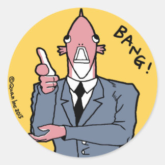 Aufkleber: BANG! Runder Aufkleber