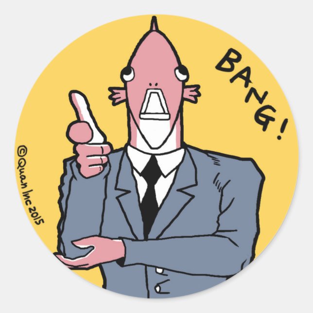 Aufkleber: BANG! Runder Aufkleber (Vorderseite)
