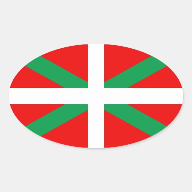 Aufkleber Baskische Flagge "Ikkurina" (Vorderseite)
