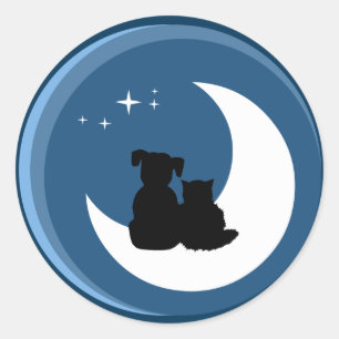 Aufkleber "Beste Freunde für Katzen und Hunde"