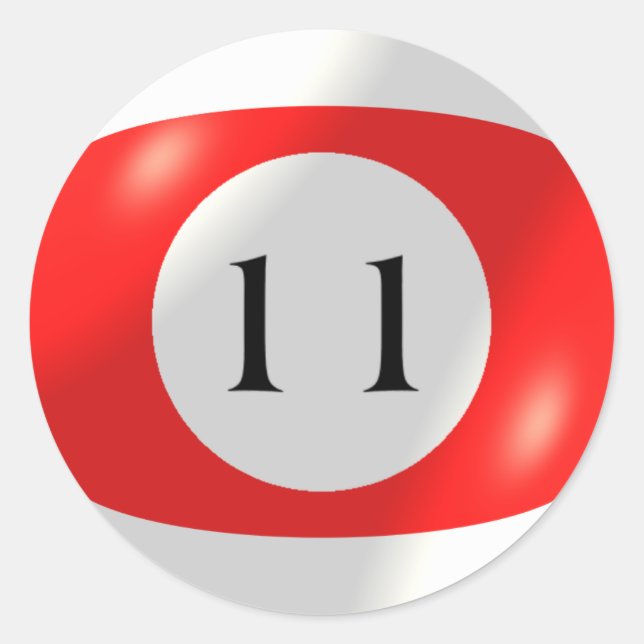 Aufkleber - Billard - 11 Ball (Vorderseite)