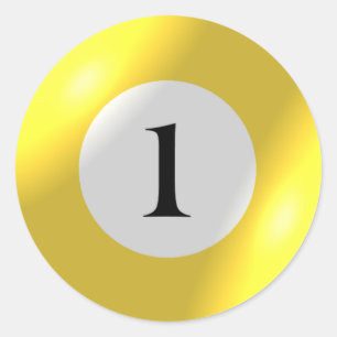 Aufkleber - Billard - 1 Ball