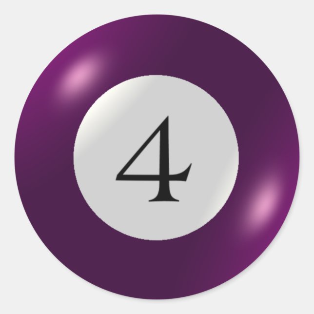 Aufkleber - Billard - 4 Ball (Vorderseite)