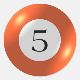 Aufkleber - Billard - 5 Ball