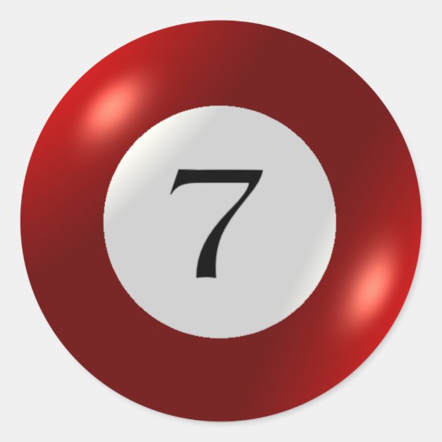 Aufkleber - Billard - 7 Ball (Vorderseite)