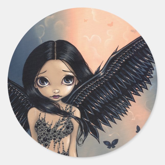 Aufkleber "Black Winged Angel" (Vorderseite)
