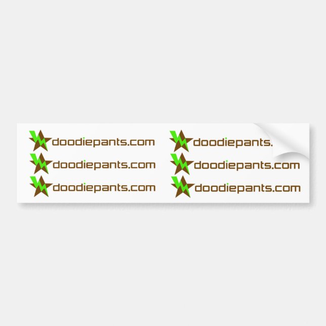 Aufkleber-Blatt DoodiePants.com 6 Autoaufkleber (Vorne)