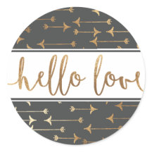 AUFKLEBER | Boho Gold Arrow Modern Chic Baby Birth