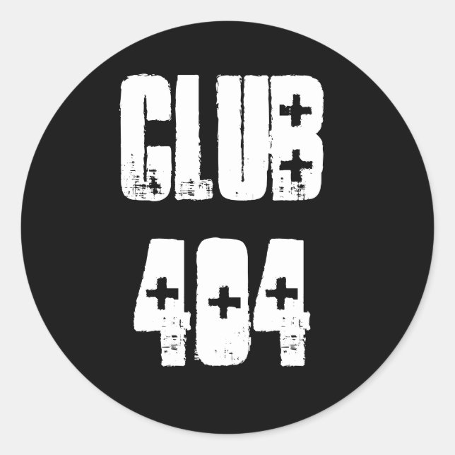 Aufkleber "Club 404" mit Shotgun Ambulance Schrift (Vorderseite)