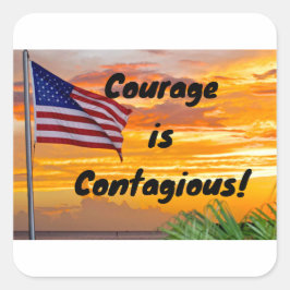 Aufkleber " Courage is Contagious" Amerikanische F