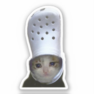 Aufkleber Cry Croc Hat Meme