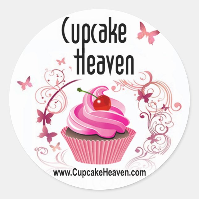 Aufkleber "Cupcake Heaven" für die Verpackung von  (Vorderseite)