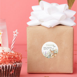 Aufkleber danke für Baby Shower.