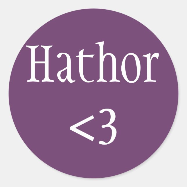 Aufkleber der ägyptischen Göttin Hathor-Liebe (Vorderseite)