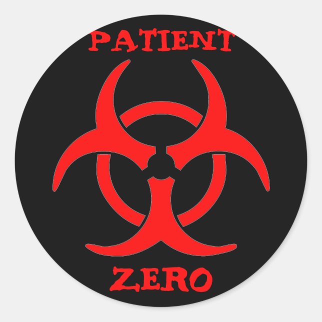Aufkleber der Biogefährdung ohne Patientenzahl (Vorderseite)