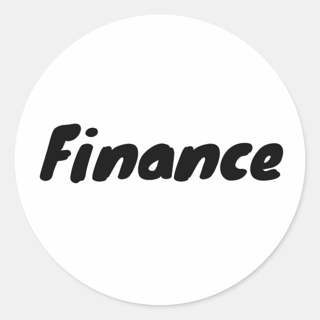 Aufkleber der coolen Finanzabteilung (Vorderseite)