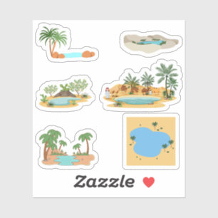 Aufkleber der Desert Oasis