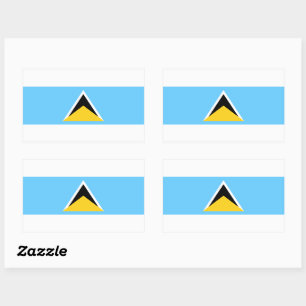 Aufkleber der Flagge St. Lucia