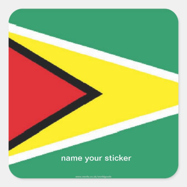 Aufkleber der Flagge von Guyana (Vorderseite)