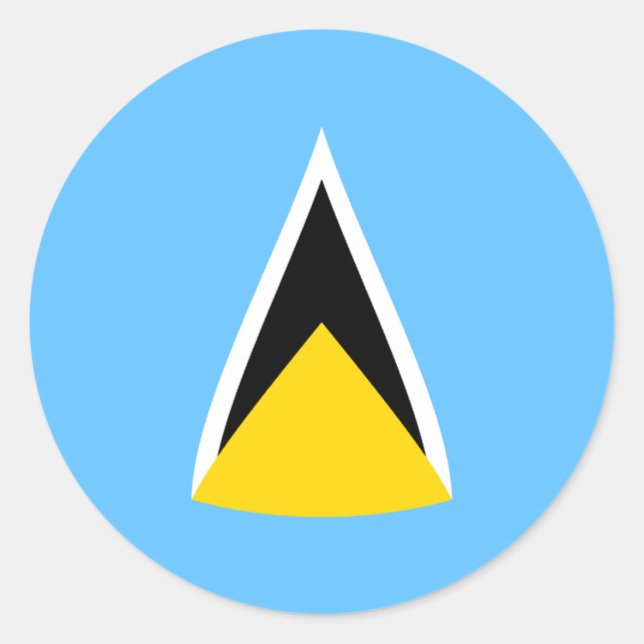 Aufkleber der Flagge von Saint Lucia (Vorderseite)