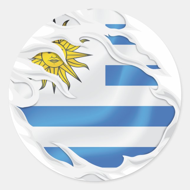 Aufkleber der klassischen Flagge der Uruguay-Runde (Vorderseite)