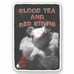 Aufkleber der Maus aus Blut und rotem String
