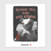 Aufkleber der Maus aus Blut und rotem String