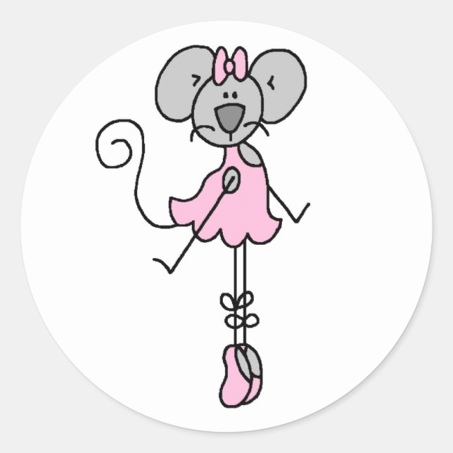 Aufkleber der Mäuseballerina-zwei (Vorderseite)