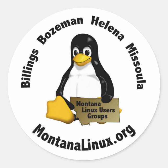 Aufkleber der Motnana Linus User Group (Vorderseite)