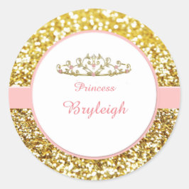 Aufkleber der Prinzessin in Rosa und Gold