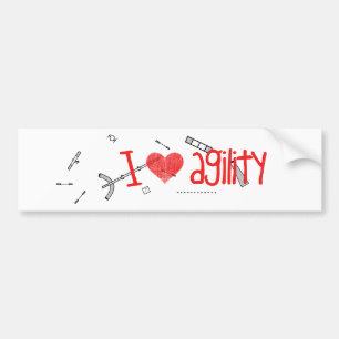 Aufkleber des Agility-I <3 Autoaufkleber