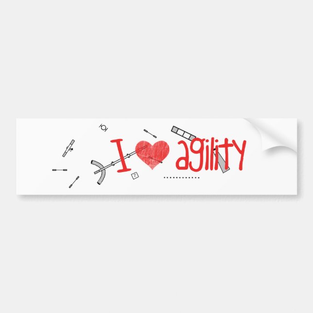 Aufkleber des Agility-I <3 Autoaufkleber (Vorne)