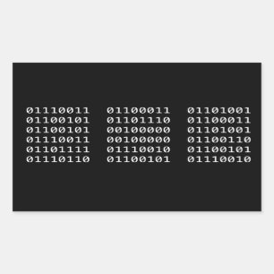 Aufkleber des binären Codes