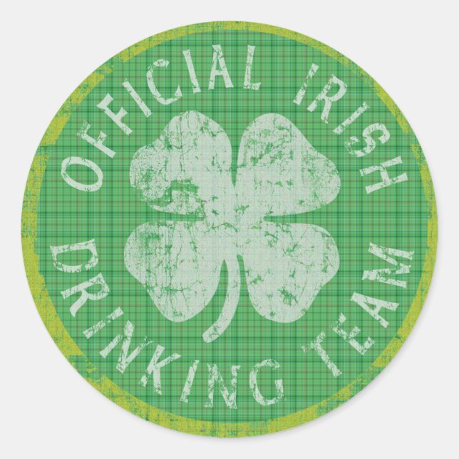 Aufkleber des offiziellen Irish Drink Team (Vorderseite)