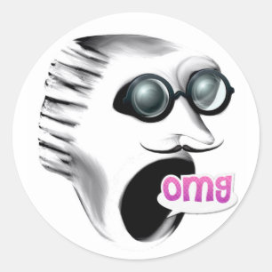 Aufkleber des Schrei-OMG