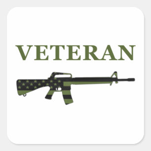 Aufkleber des Veteranen-M16 überwunden