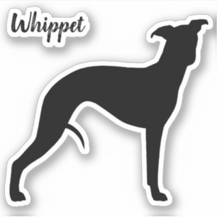 Aufkleber des Whippet Silhouette-cooler