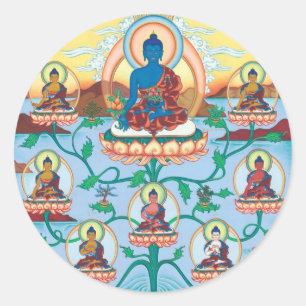 AUFKLEBER die 8 Medizin Buddhas