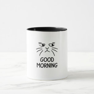 Aufkleber eines niedlichen KatzenSprichworts "Gute Tasse