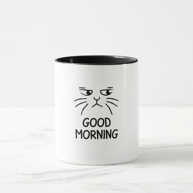 Aufkleber eines niedlichen KatzenSprichworts "Gute Tasse (Zentrum)