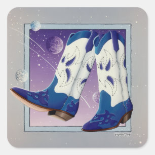 Aufkleber - elektrische Dia-Cowboystiefel