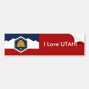 Aufkleber Flagge Utah, USA Autoaufkleber