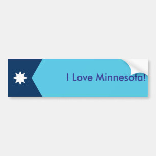 Aufkleber Flagge von Minnesota, USA Autoaufkleber
