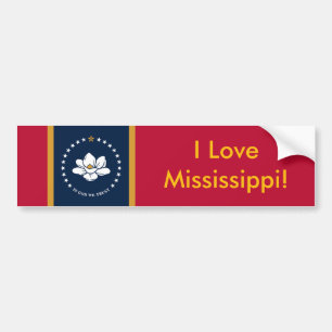 Aufkleber Flagge von Mississippi State, USA Autoaufkleber