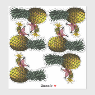 Aufkleber für afrikanische Fische und Ananas