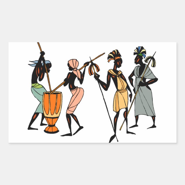 Aufkleber für afrikanische Stammeskunst (Vorderseite)