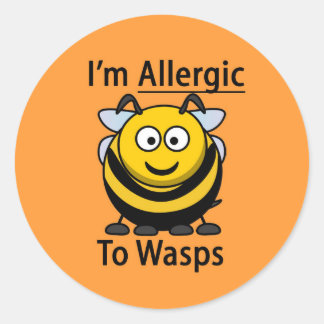 Aufkleber für Allergiealarm, Wespen
