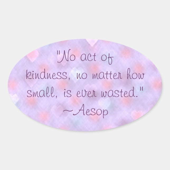 Aufkleber für Ankündigungen von Aesop-Kindness (Vorderseite)