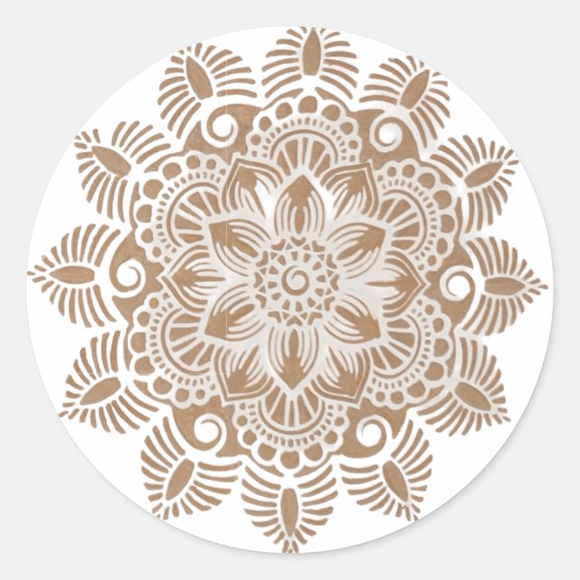Aufkleber für antikes Blumendesign (Vorderseite)